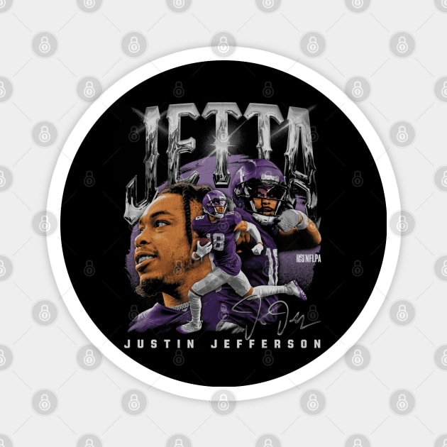 Justin Jefferson Minnesota Jetta Vintage Magnet by ClarityMacaws